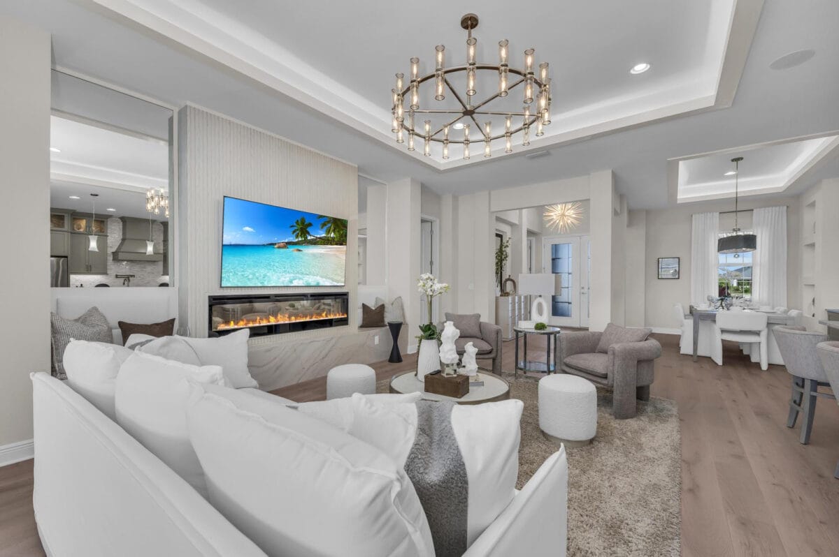 Medallion Home fully furnished luxury model home interior.